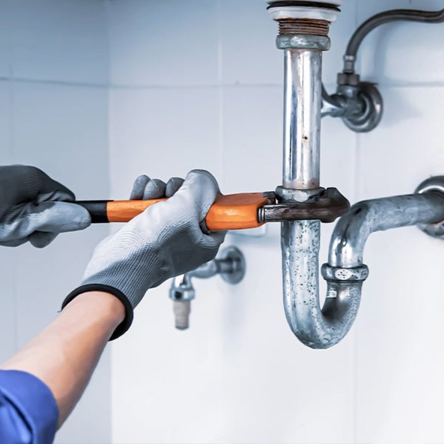 Licensed plumber from Olivehurst CA performing sink installation service